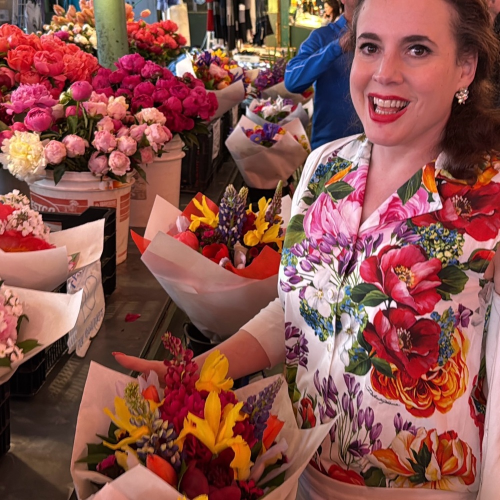 Dolce and Gabbana Sleeveless Floral Blouse